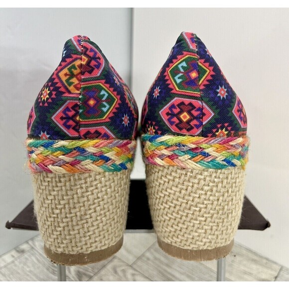 Filano Espadrilles Womens Aztec Southwestern Boho 7.5 Multicolor*Run Small - Picture 4 of 9